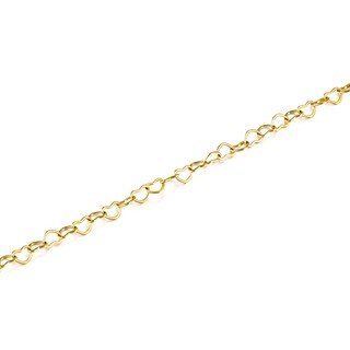 Vòng cổ handmade từ thép không gỉ, thiết kế trái tim màu vàng, phụ kiện thời trang