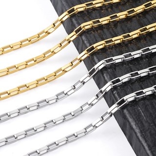 Dây chuyền hình chữ nhật bằng thép không gỉ mạ vàng PVD - nguyên liệu DIY trang sức
