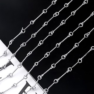 Vòng cổ đôi dây xích thép không gỉ, không phai màu, phù hợp DIY trang sức