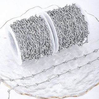 Vòng cổ đôi dây xích thép không gỉ, không phai màu, phù hợp DIY trang sức