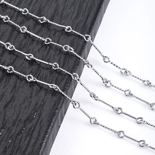 Vòng cổ đôi dây xích thép không gỉ, không phai màu, phù hợp DIY trang sức