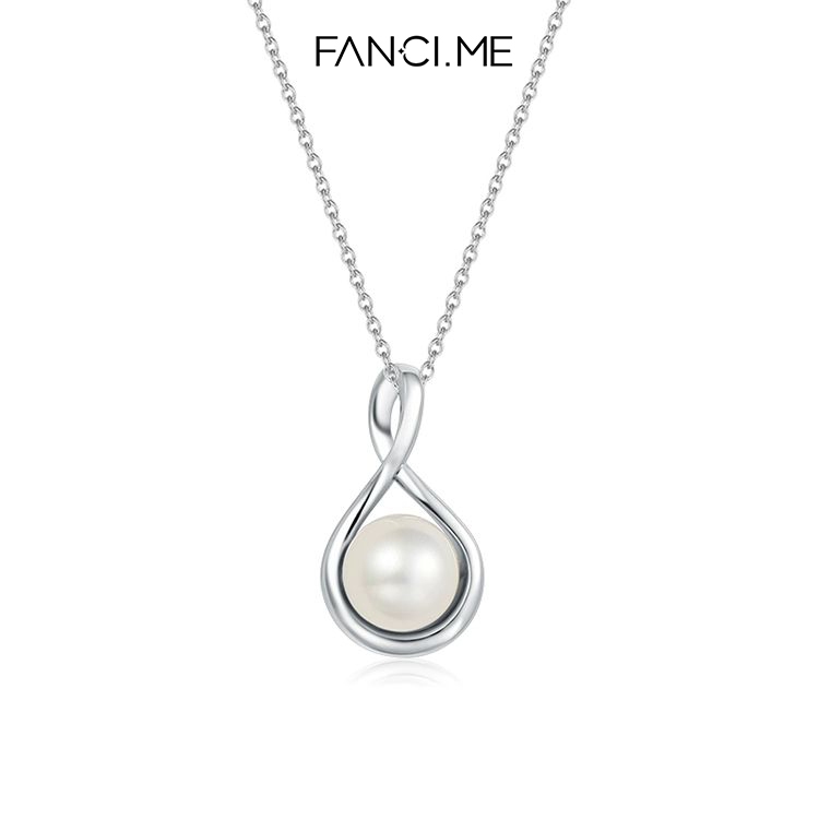 FANCIME Vòng Tình Yêu Vòng Cổ Ngọc Trai Nước Ngọt Mặt Dây Chuyền Thanh Lịch Bạc Tối Giản Dainty Trang Sức Nữ