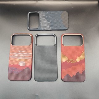 Ốp Lưng Sợi Carbon Thật Aramid Cho iPhone 17 Pro Max Vỏ Sạc Không Dây Cho iPhone 17 Air Vỏ Siêu Mỏng Vỏ Cứng