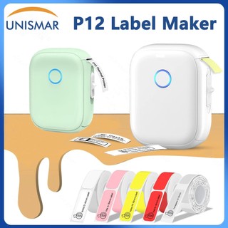 Máy In Nhiệt Không Mực P12, Bluetooth Di Động Mini, Cắt Nhãn, In Mã Vạch/Tên/Giá Thẻ, Marklife