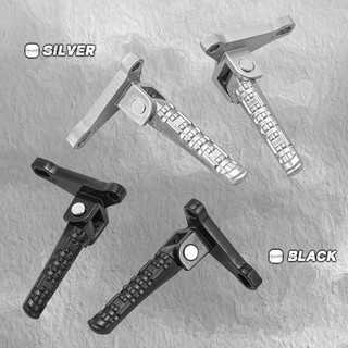 SEAMETALTAL Bộ gác chân phía sau Hợp kim CNC Chân đế Bàn đạp Chân đế Chân đế Ống xả Đa năng cho YAMAHA Y15ZR LC135