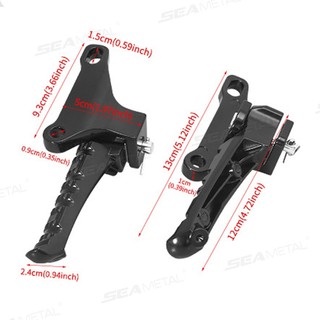 SEAMETALTAL Bộ gác chân phía sau Hợp kim CNC Chân đế Bàn đạp Chân đế Chân đế Ống xả Đa năng cho YAMAHA Y15ZR LC135
