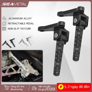 SEAMETALTAL Bộ gác chân phía sau Hợp kim CNC Chân đế Bàn đạp Chân đế Chân đế Ống xả Đa năng cho YAMAHA Y15ZR LC135