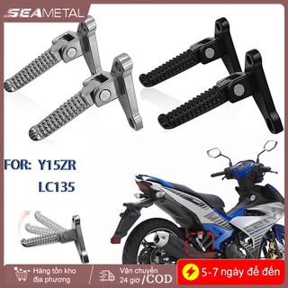 SEAMETALTAL Bộ gác chân phía sau Hợp kim CNC Chân đế Bàn đạp Chân đế Chân đế Ống xả Đa năng cho YAMAHA Y15ZR LC135
