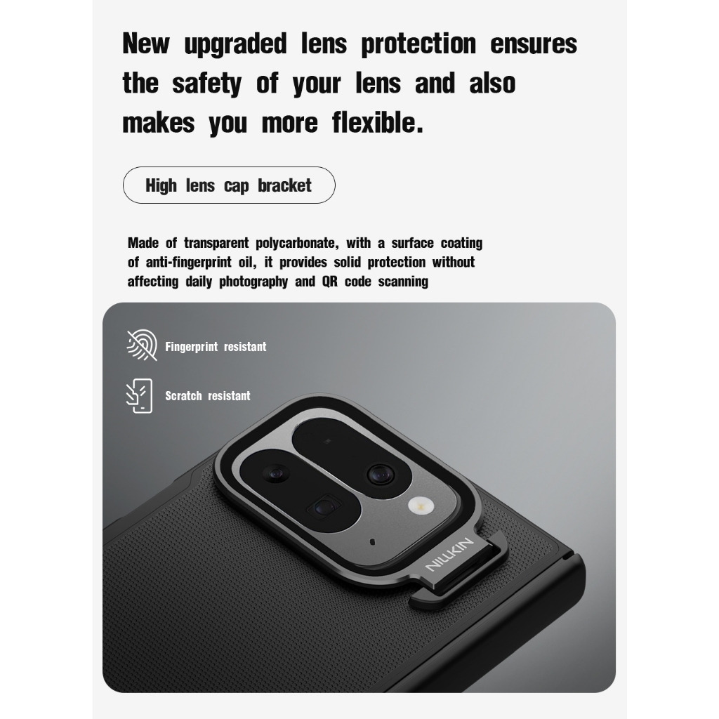 Nillkin Tương Thích Cho Google Pixel 10 Pro Fold Frosted Shield Prop PC Chống Sốc Chống Rơi Bảo Vệ Ống Kính Máy Ảnh Chân Đế Từ Cứng Ốp lưng Vỏ