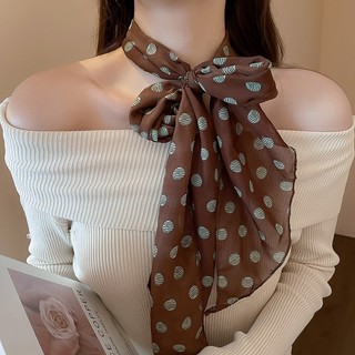 Vòng cổ khăn chấm bi phong cách Hàn Quốc, phù hợp mùa thu đông