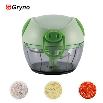 Gryno Máy xay sinh tố Mini Hướng dẫn sử dụng Máy xay tỏi Tốc độ Máy xay thực phẩm Máy nghiền rau Máy xay sinh tố cầm tay Máy xay sinh tố Máy chế biến thực phẩm Pencincang Kéo tay