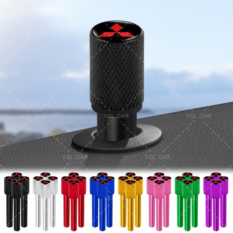 1 / 4 Xe An Toàn Khóa Cửa Pin Khóa Cửa Ô Tô Núm Cho Mitsubishi ASX Lancer Pajero Outlander L200 EVO EX Hàng Tiện Ích