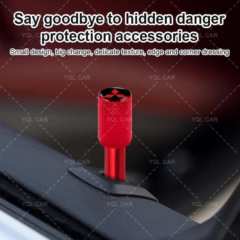 1 / 4 Xe An Toàn Khóa Cửa Pin Khóa Cửa Ô Tô Núm Cho Mitsubishi ASX Lancer Pajero Outlander L200 EVO EX Hàng Tiện Ích