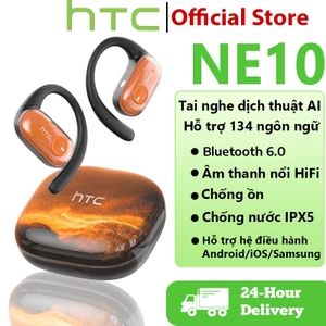 Tai nghe dịch thuật AI HTC NE10 Bluetooth 6.0 Dịch thuật thời gian thực 135 ngôn ngữ Chất lượng âm thanh HiFi Loa 10mm Giảm tiếng ồn Cuộc gọi HD IPX5 Chống nước