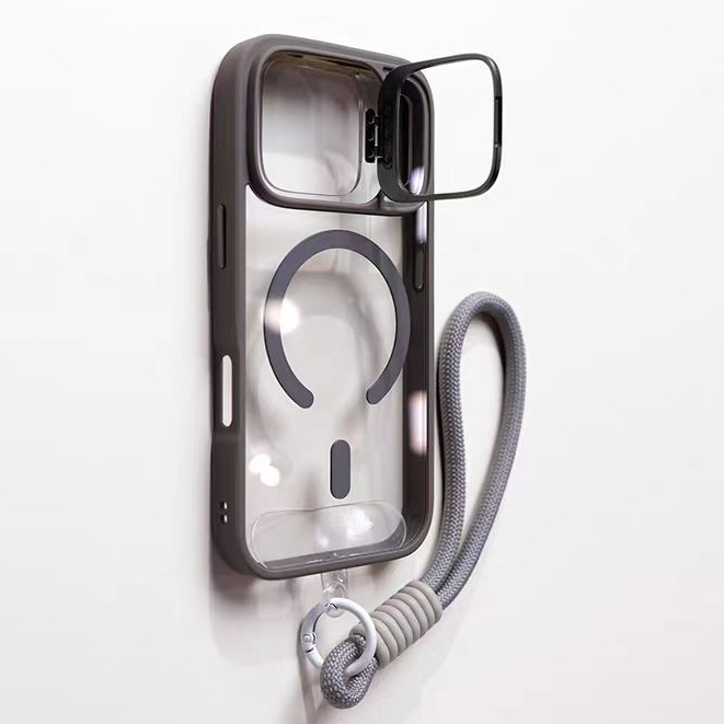 Ốp lưng cứng acrylic trong suốt có dây buộc tương thích cho iPhone 11 12 pro max 13 pro max 14 pro max 15 pro max 16 pro max 17 Pro max