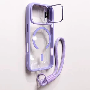 Ốp lưng cứng acrylic trong suốt có dây buộc tương thích cho iPhone 11 12 pro max 13 pro max 14 pro max 15 pro max 16 pro max 17 Pro max