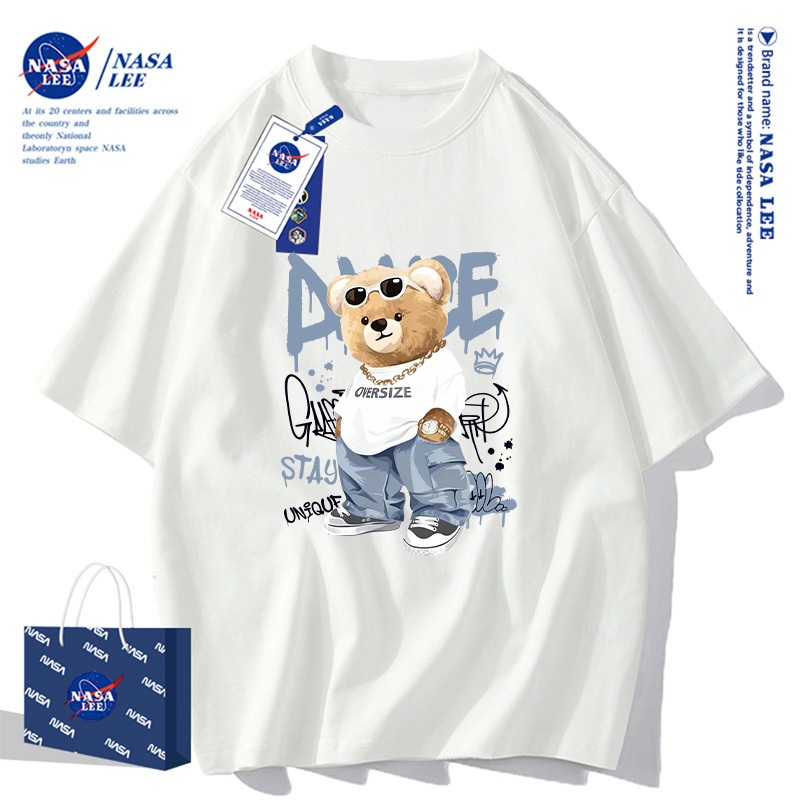 Áo thun NASA cotton thoáng mát, kiểu dáng thời trang, unisex nam nữ, phong cách trẻ trung