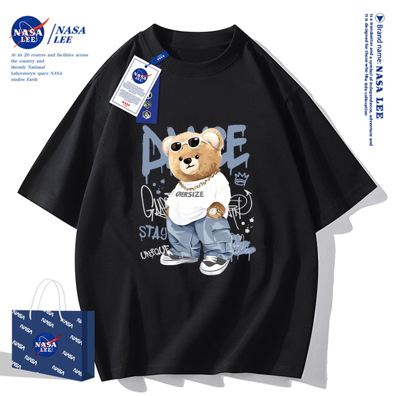 Áo thun NASA cotton thoáng mát, kiểu dáng thời trang, unisex nam nữ, phong cách trẻ trung