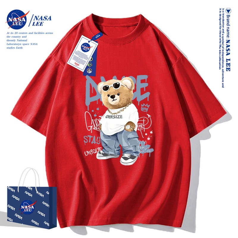 Áo thun NASA cotton thoáng mát, kiểu dáng thời trang, unisex nam nữ, phong cách trẻ trung