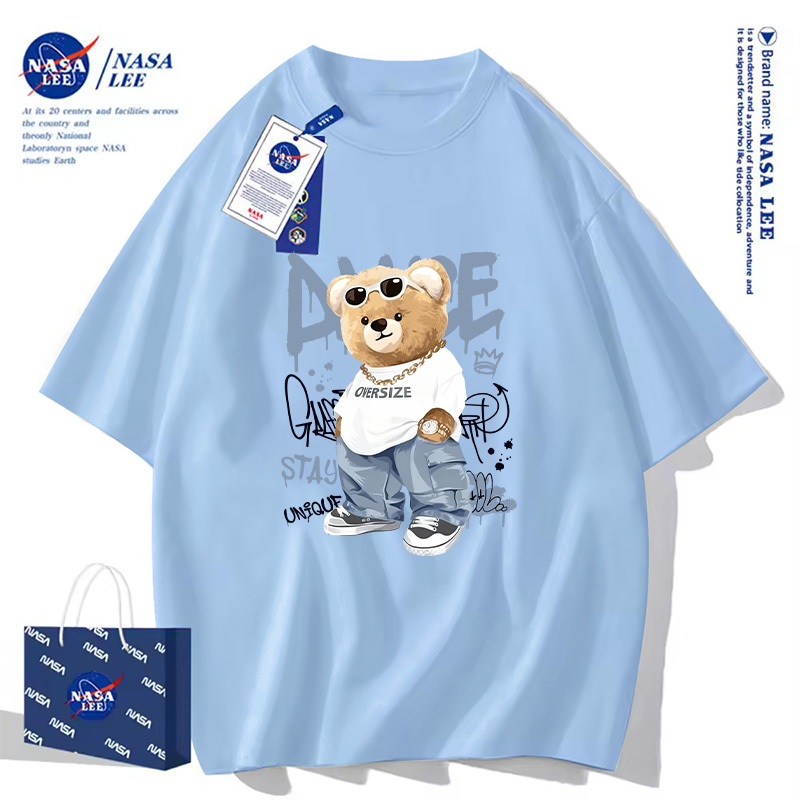 Áo thun NASA cotton thoáng mát, kiểu dáng thời trang, unisex nam nữ, phong cách trẻ trung