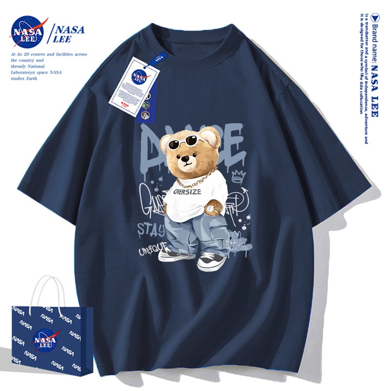Áo thun NASA cotton thoáng mát, kiểu dáng thời trang, unisex nam nữ, phong cách trẻ trung