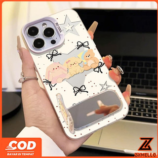 Thích hợp cho OPPO A5i A6 PRO A5X A5 5G A3 A3X A3 Pro A5 Pro A18 A3 A79 A38 A17 A57 A60 A77S A58 A78 A98 A54 A76 A96 A16 A15 A9 2020 A7 A5S A12 Gương Búp Bê Ba Ngôi Sao Đứng Shockpr