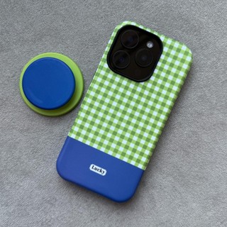 Ốp bảo vệ chân đế 2 trong 1 họa tiết kẻ sọc xanh lá cây cho iPhone 11 12 Pro 13 Pro Max 15 Pro Max 14 16 Pro 16 Plus 17 Air 17 Pro 17 Pro Max