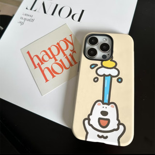 Ốp bảo vệ đứng 2 trong 1 họa tiết chú chó con ngộ nghĩnh cho iPhone 11 12 Pro 13 Pro Max 15 Pro Max 14 16 Pro 16 Plus 17 Air 17 Pro 17 Pro Max