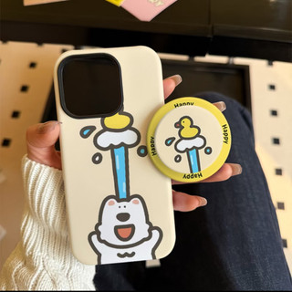 Ốp bảo vệ đứng 2 trong 1 họa tiết chú chó con ngộ nghĩnh cho iPhone 11 12 Pro 13 Pro Max 15 Pro Max 14 16 Pro 16 Plus 17 Air 17 Pro 17 Pro Max