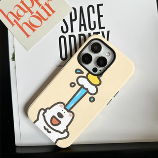 Ốp bảo vệ đứng 2 trong 1 họa tiết chú chó con ngộ nghĩnh cho iPhone 11 12 Pro 13 Pro Max 15 Pro Max 14 16 Pro 16 Plus 17 Air 17 Pro 17 Pro Max
