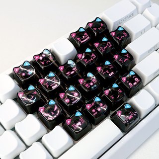 MAO Cat Love Keycaps 21 phím Chất liệu PC Keycap trong suốt (Có chữ cái)