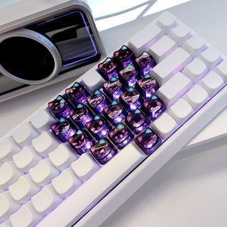 MAO Cat Love Keycaps 21 phím Chất liệu PC Keycap trong suốt (Có chữ cái)