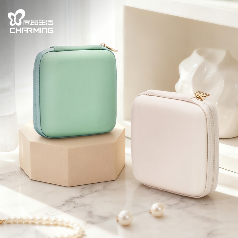 CASEGRACE Hộp Trang Sức Người Tổ Chức Mini Hộp Trang Sức Nhỏ Cho Bông Tai Vòng Cổ Nhẫn Hộp Quà Tặng