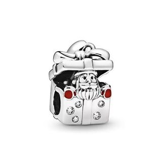 Dây chuyền mặt Thánh Nicolas bạc sterling S925 đính cườm - Thời trang mùa Giáng sinh