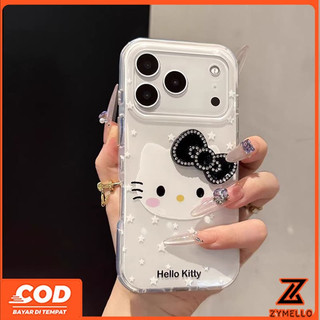 Thích hợp cho Redmi A5 Redmi A3 13C 14C 15C note 13 Pro note 14 Pro Xiaomi 14T poco C75 poco C61 Premium Kitten Kim Cương Giả Nơ IMD Vỏ Điện Thoại TPU Chống Sốc