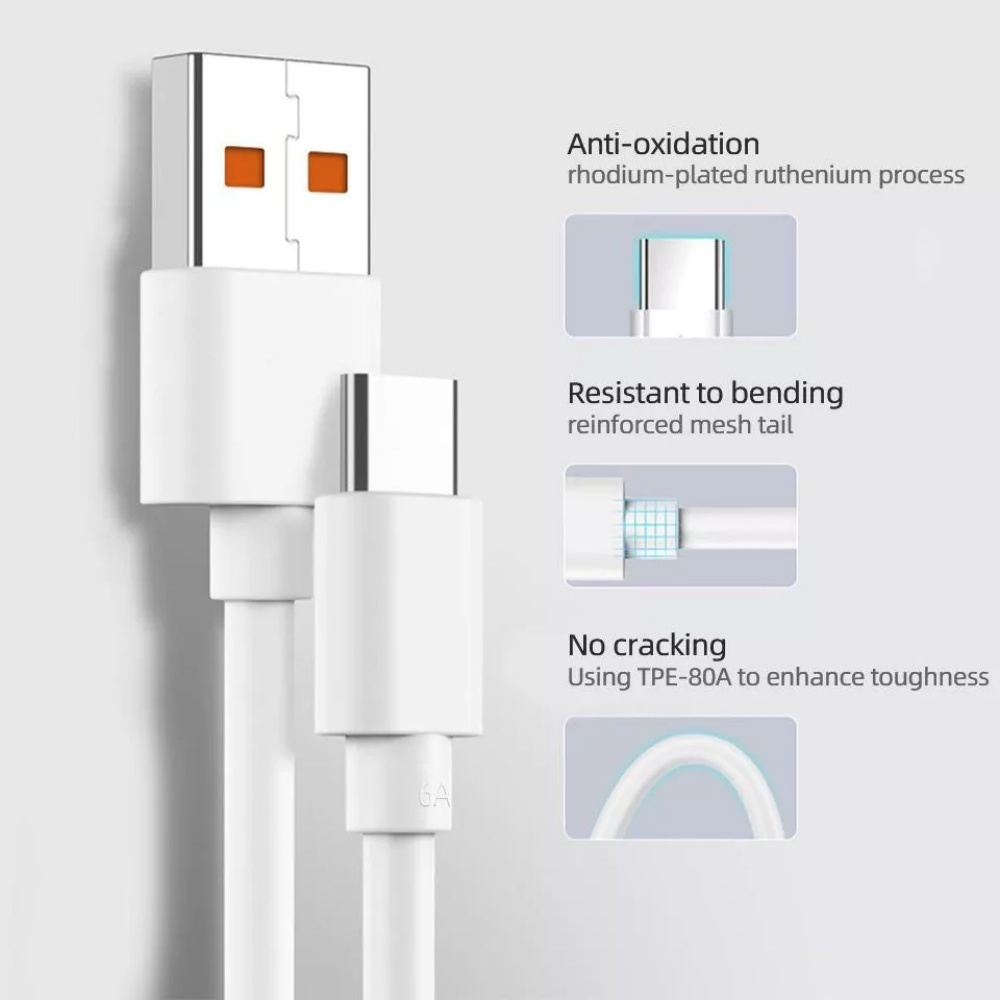 Củ sạc nhanh XM 120W QC4.0 Cáp sạc nhanh USB to TypeC cho Mi Poco X3 Note Pro sạc nhanh an toàn