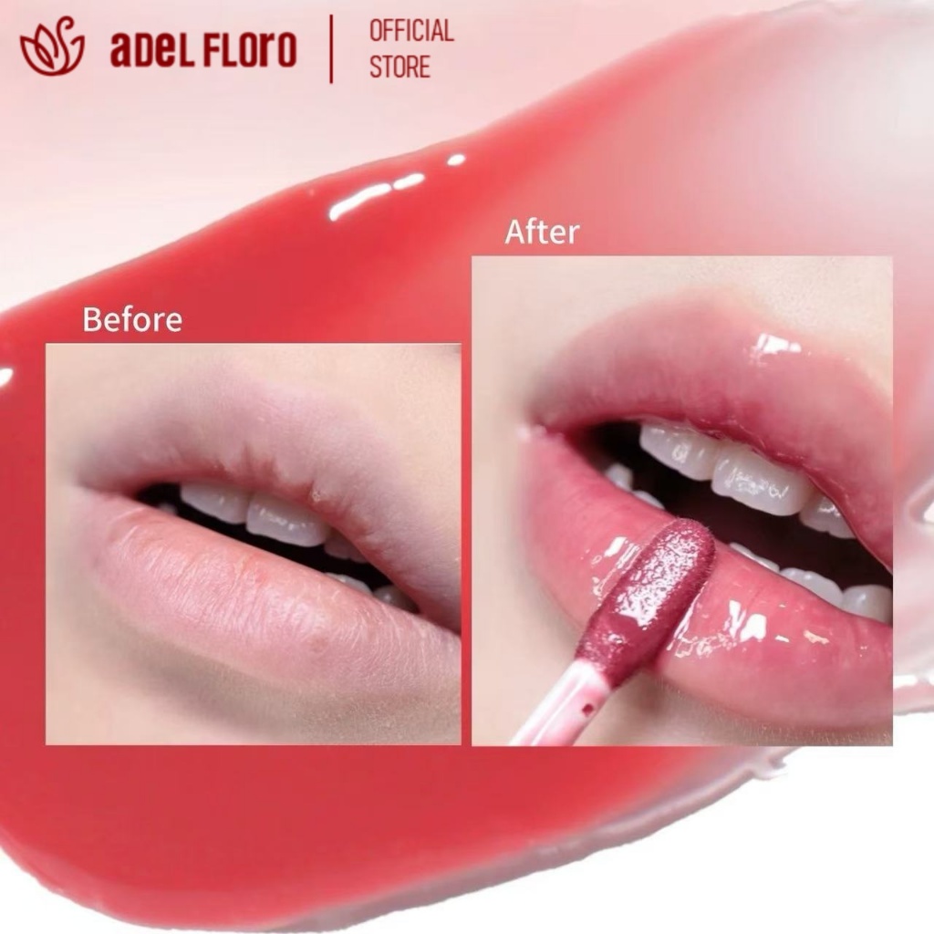 💄Son Dưỡng Bóng Gương【Adel Floro】-Căng Mọng Quyến Rũ, Bám Môi Lâu Trôi,Dưỡng Môi Mềm Mượt Không Dính