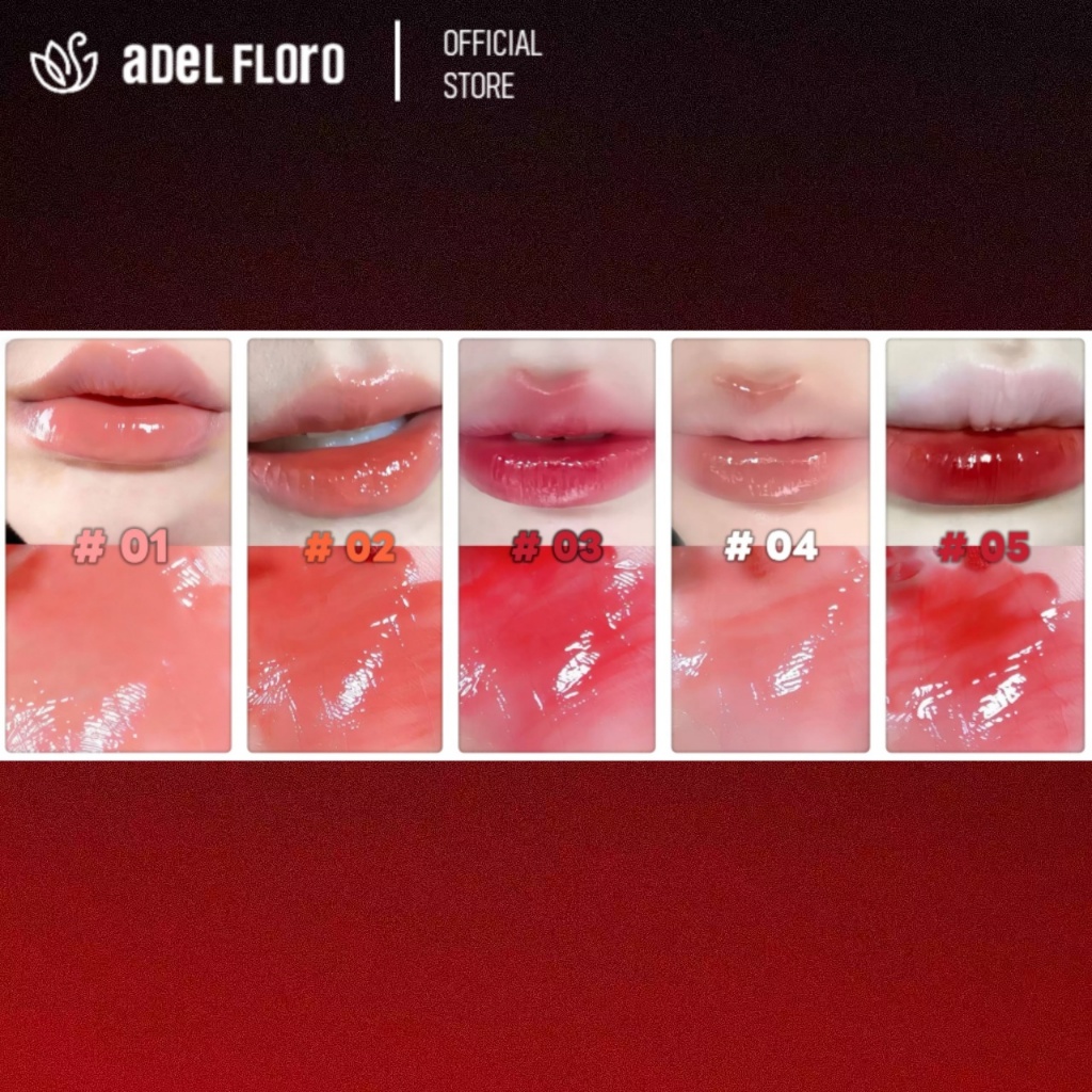 💄Son Dưỡng Bóng Gương【Adel Floro】-Căng Mọng Quyến Rũ, Bám Môi Lâu Trôi,Dưỡng Môi Mềm Mượt Không Dính