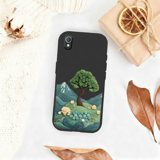 Dành Cho Vivo Y1S Y81 Y81i Y85 Y91 Y91C Y93 Y100 5G Vivo 1808 1811 1812 1820 Vivo V9 Vivo S1 S1 Pro Vỏ Mềm Silicon Lỏng Chống Sốc Vỏ Điện Thoại Thẩm Mỹ Thiết Kế Cây Xanh Vỏ