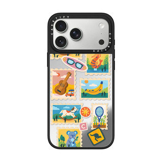 Không Dây Từ Tính Cho iPhone 17 16 15 14 13 Pro Max Plus Hình Dán Động Vật Dễ Thương Cạnh Đen Gương Mặt Sau