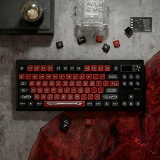 Cat 's Eye Black Red Keycaps PBT Dye-sub Cherry Profile Keycap Custom Keycaps Tương thích với Cherry Gateron MX Switches