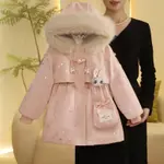 Áo khoác lót lông cừu phong cách mới 2025 cho bé gái, Parka da dày dành cho trẻ vừa và lớn, Áo khoác đệm Cotton thời trang cho bé gái — ảnh 5