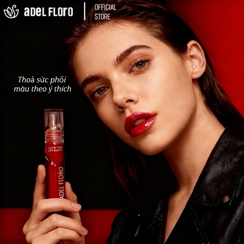 💄Son Dưỡng Bóng Gương【Adel Floro】-Căng Mọng Quyến Rũ, Bám Môi Lâu Trôi,Dưỡng Môi Mềm Mượt Không Dính