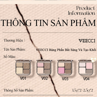 [HÀNG CHÍNH HÃNG] AURA x VEECCI Bảng Phấn Bắt Sáng Và Tạo Khối Tự Nhiên Lâu Trôi Chống Nước 8g