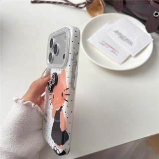 IPhone 17 Pro max 16 Pro max Chấm bi họa tiết mèo Chất liệu TPU Quá trình IMD Vỏ điện thoại