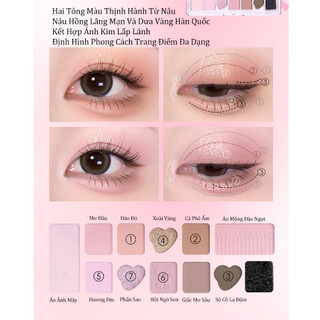 AURA x VEECCI Bảng Phấn Mắt 11 Ô Ánh Ngọc Trai Lì Đa Chức Năng Phát Triển Màu Sắc Lâu Dài Dễ Bị Nhòe 9.3g