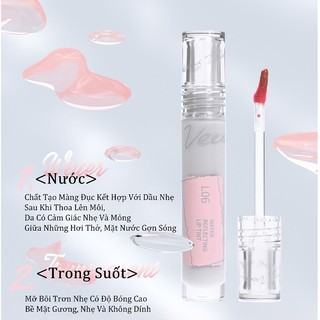 AURA x VEECCI Son Bóng Nước Son Bóng Tráng Gương Chống Dính Cốc Lâu Trôi Dưỡng Ẩm Và Che Phủ Đường Viền Môi 2g