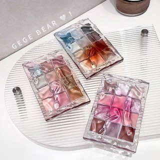 Pallete Mắt 12 Màu AURA x Gegebear | Phong Cách Hàn Quốc • Đa Năng (Mắt, Má, Tạo Khối) • Lên Màu Sống Động • #B-YY24