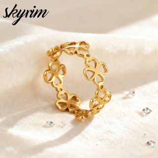 SKYRIM Phụ Nữ Vòng Loop Clover Mẫu Thời Trang Trang Sức Cho Cặp Vợ Chồng