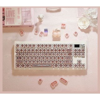 Cat 's Eye Pink Keycaps PBT Dye-sub Cherry Profile Keycap Custom Keycaps Tương thích với Cherry Gateron MX Switches
